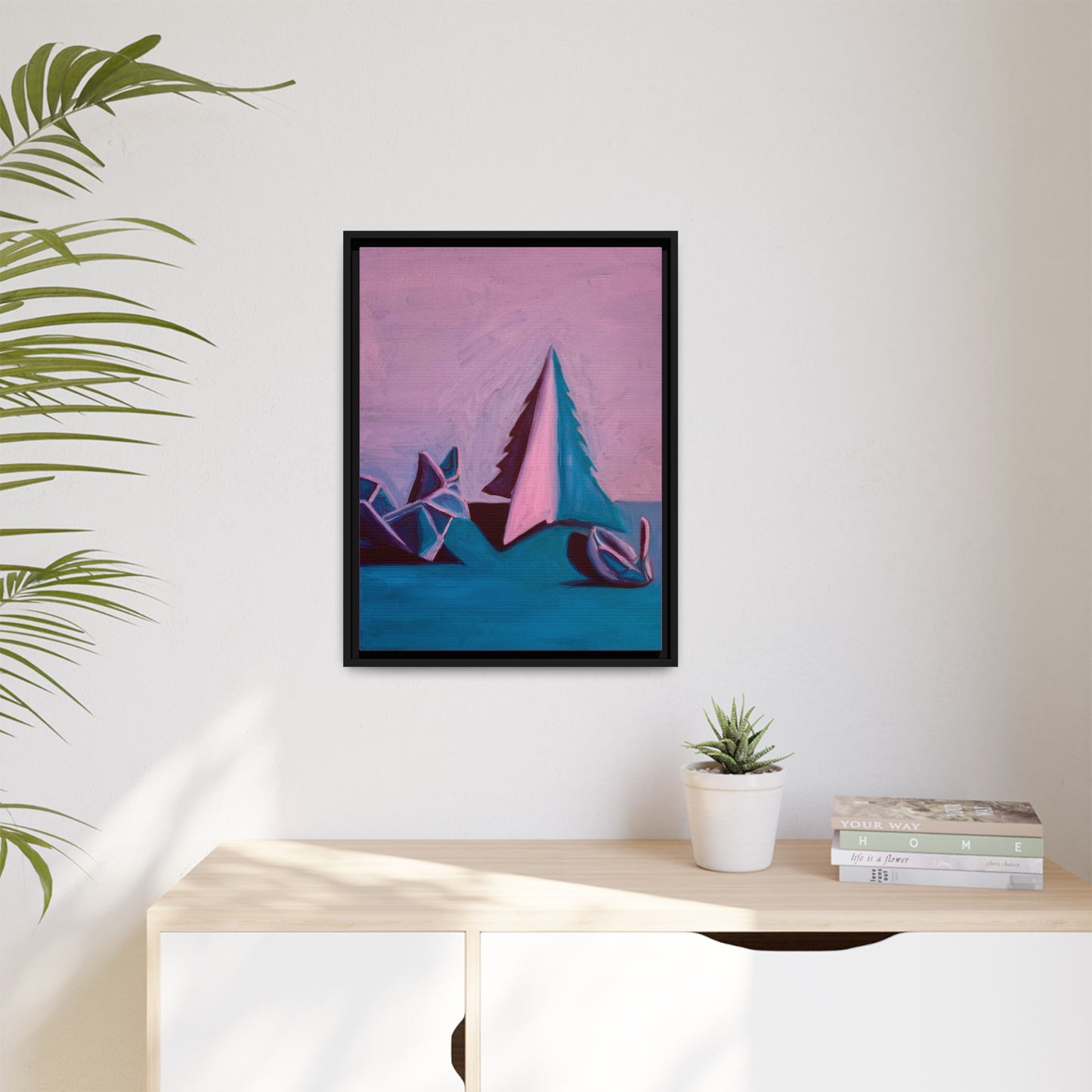 Framed Canvas Art - Paper Animals